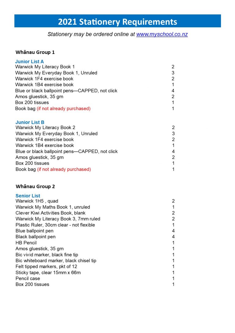 stationery-requirements-rewa-rewa-school